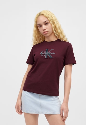 Calvin Klein Jeans Koszulka 'Classic' w kolorze fioletowy: przód