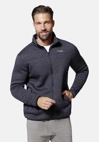 Stooker Men Fleece Jacket in Blue: front
