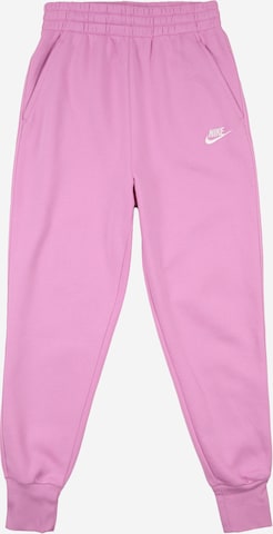 Nike Sportswear Tapered Byxa 'CLUB FLC' i rosa: framsida