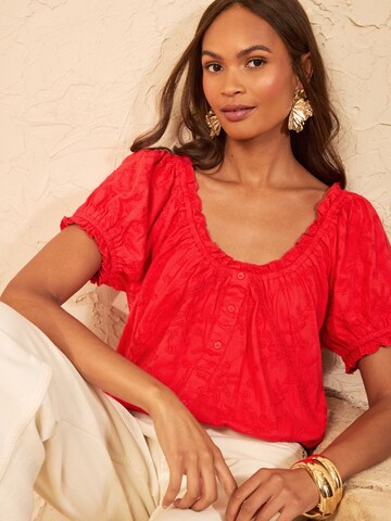 love & roses Bluse i rød