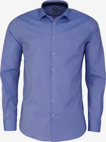 PURE Slim fit Button Up Shirt in Blue: front