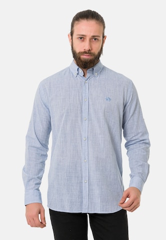 CIPO & BAXX Regular Fit Hemd in Blau: predná strana