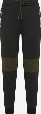 Mo SPORTS Tapered Trousers in Black: front