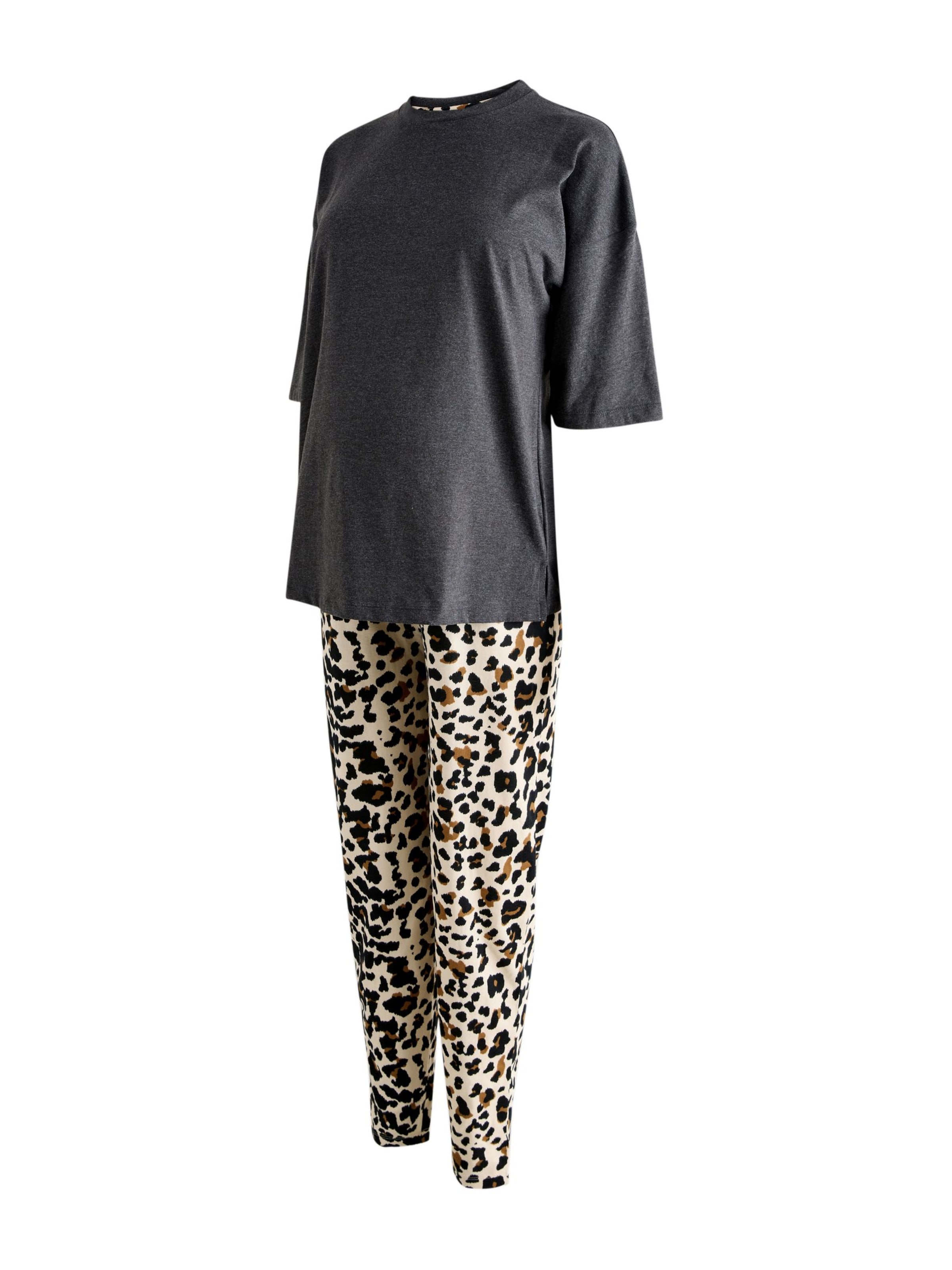 Next Pižama | siva barva: sprednja stran