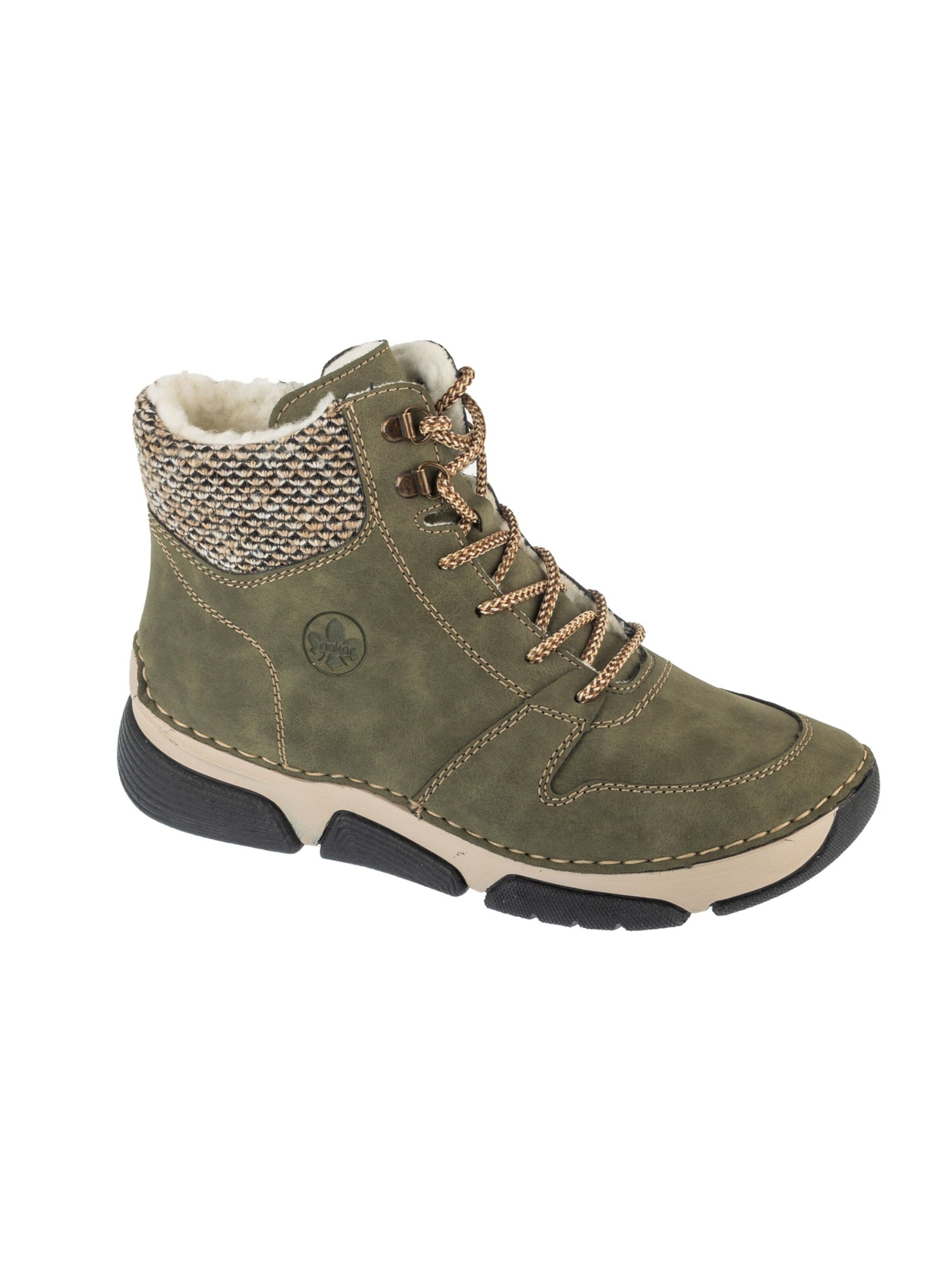 Bottines à lacets Rieker en vert : devant