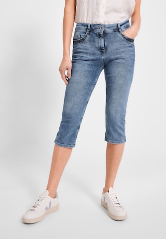 CECIL Slimfit Jeans in Blauw: voorkant