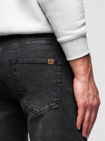 Ombre Regular Jeans in Schwarz