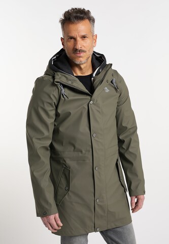 Schmuddelwedda Between-Seasons Parka in Green: front