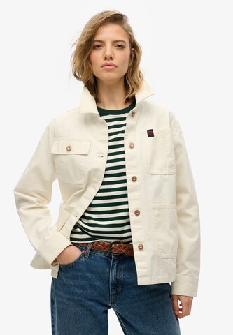 Superdry Tussenjas in Wit: voorkant