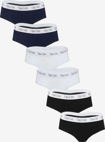 Fabio Farini Slip 'Damen-Slips mit frecher weißer Spitze' in Mischfarben: Vorderseite