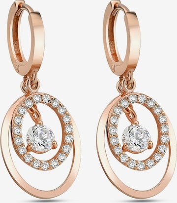 Boucles d'oreilles Dkeniz en rose : devant