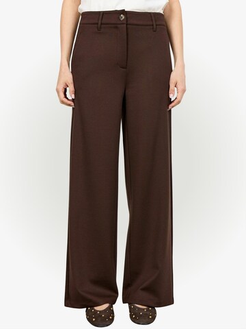 Soyaconcept Wide Leg Hose 'Daniela' in Braun: Vorderseite