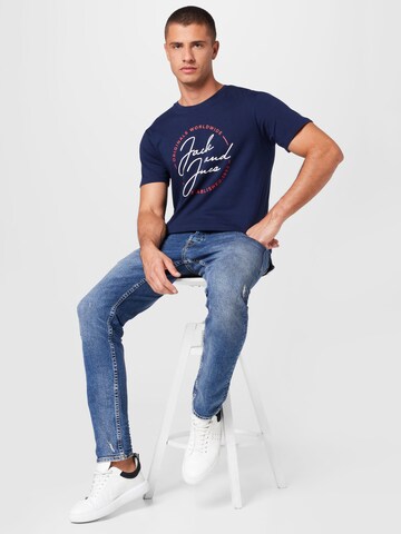 JACK & JONES T-Shirt 'JERRYS' in Blau