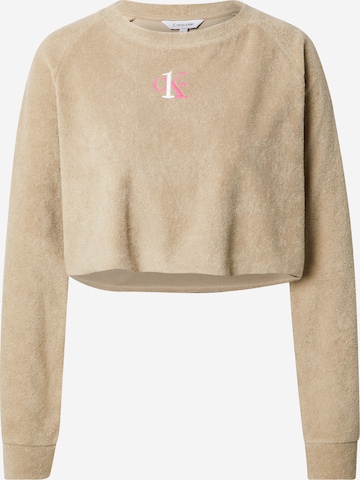 Calvin Klein Swimwear Sweatshirt in Beige: front