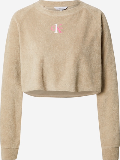 Calvin Klein Swimwear Sweater majica u pijesak / svijetloroza / bijela, Pregled proizvoda