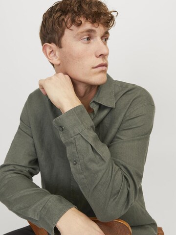 JACK & JONES Regular fit Button Up Shirt 'Lawrence' in Green