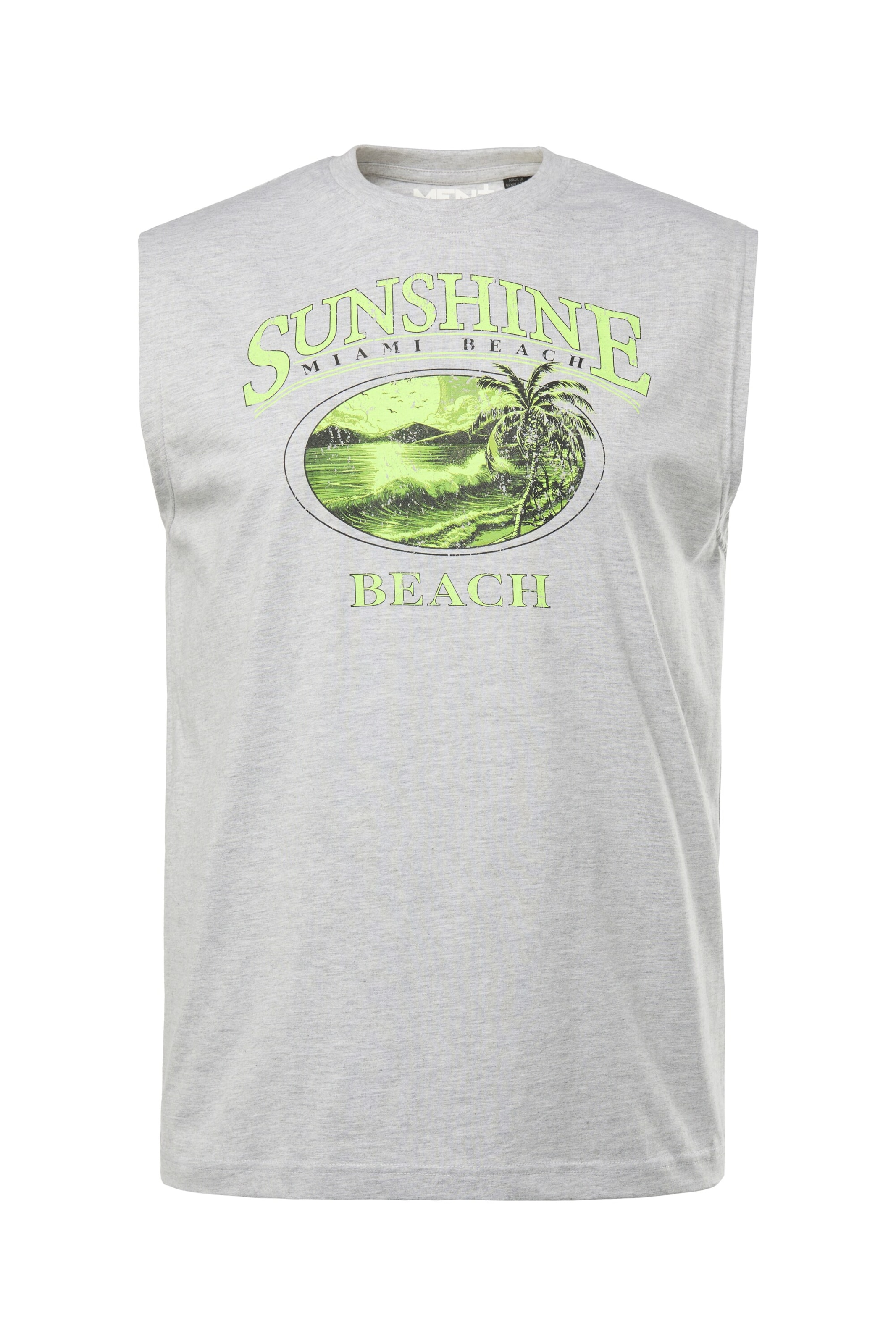 Men Plus Tank Top in Grau: Vorderseite