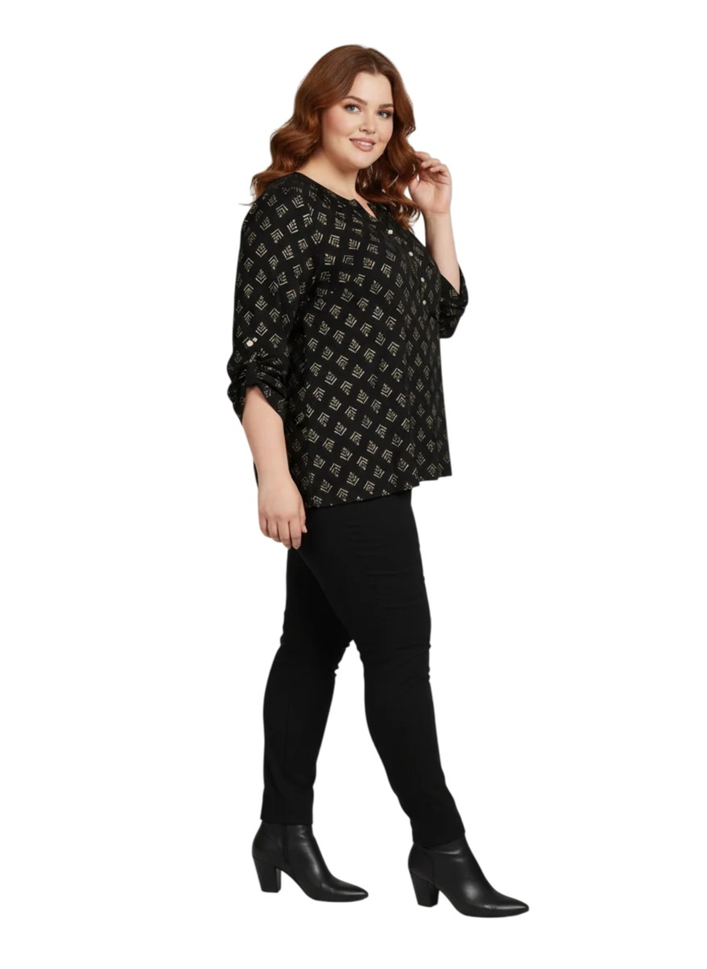 Shape Of You Bluse in Schwarz