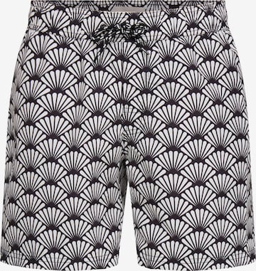 BLEND - Calções de banho ' BHRadcliff Retro ' em preto: frente