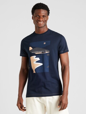 T-Shirt Gabbiano en bleu : devant