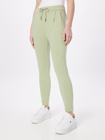 VERO MODA Zúžený Kalhoty se sklady v pase 'Eva' – zelená: přední strana