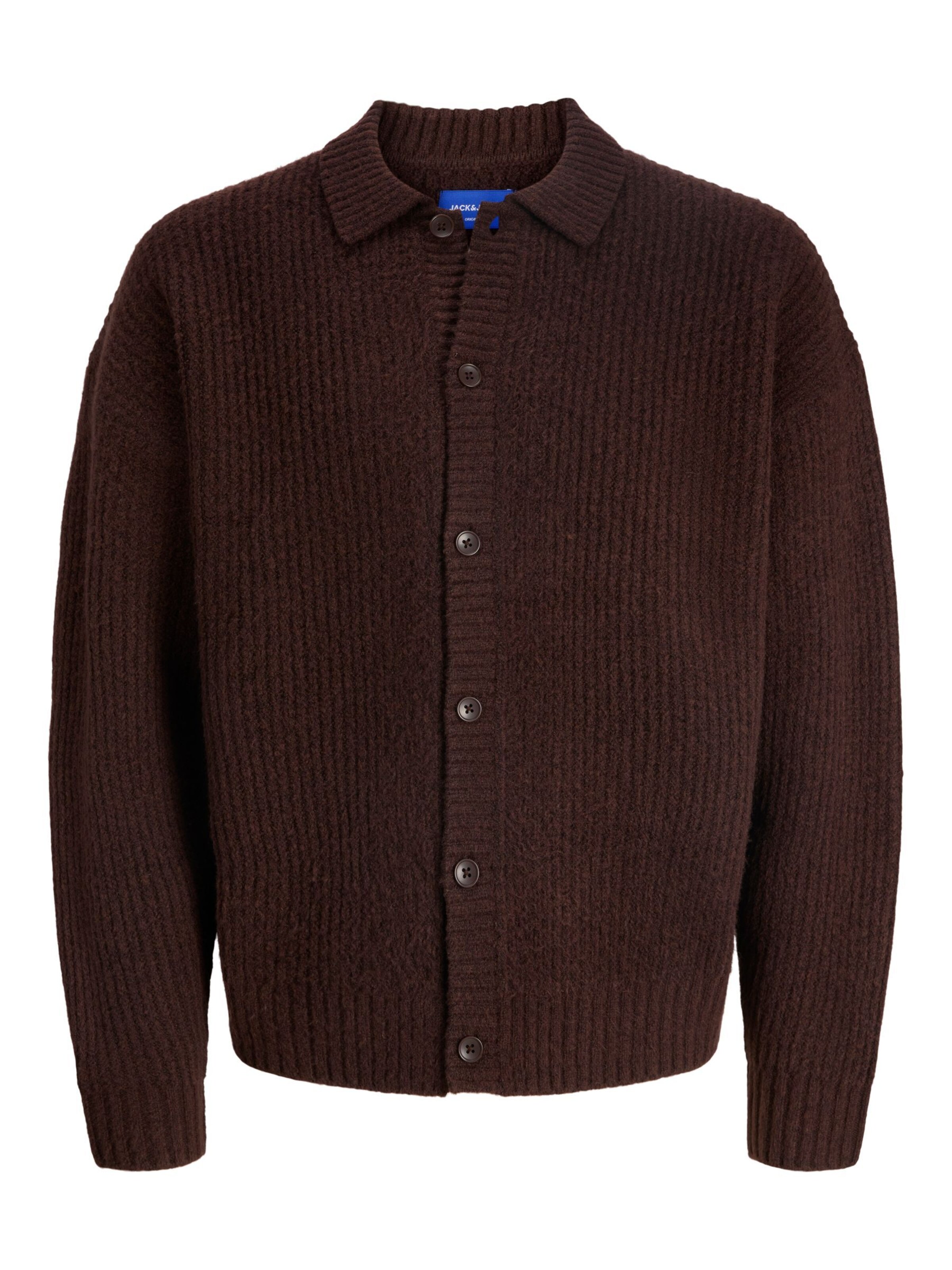 JACK & JONES Gebreid vest in Bruin: voorkant