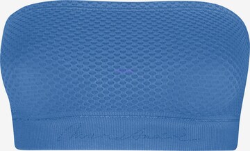Marc & André Bandeau Bikini Top 'Seamless Touch' in Blue: front