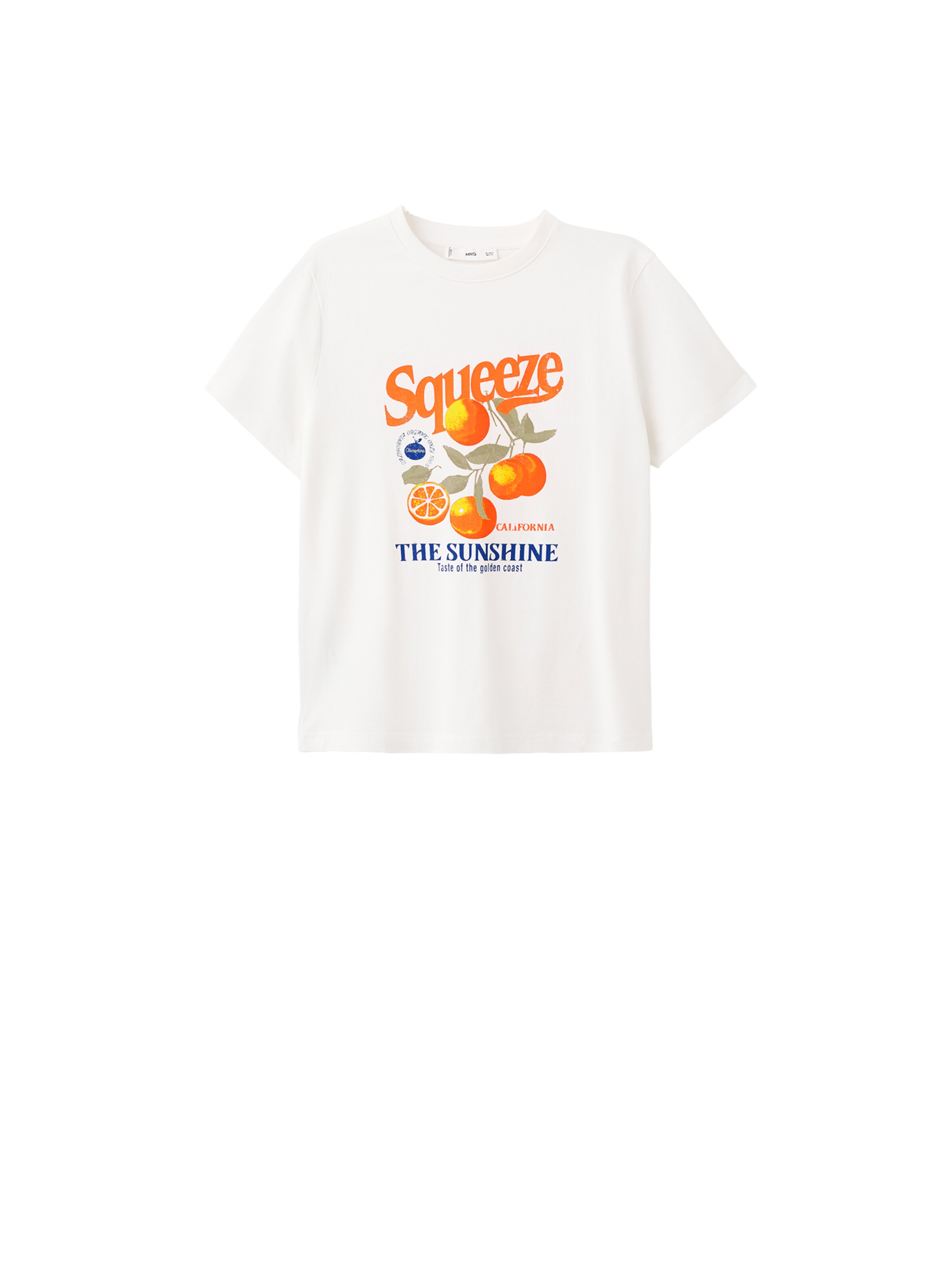 tengerészkék / sárga / narancs / fehér MANGO Póló 'ILUSTRA' - XXS, Termék nézet