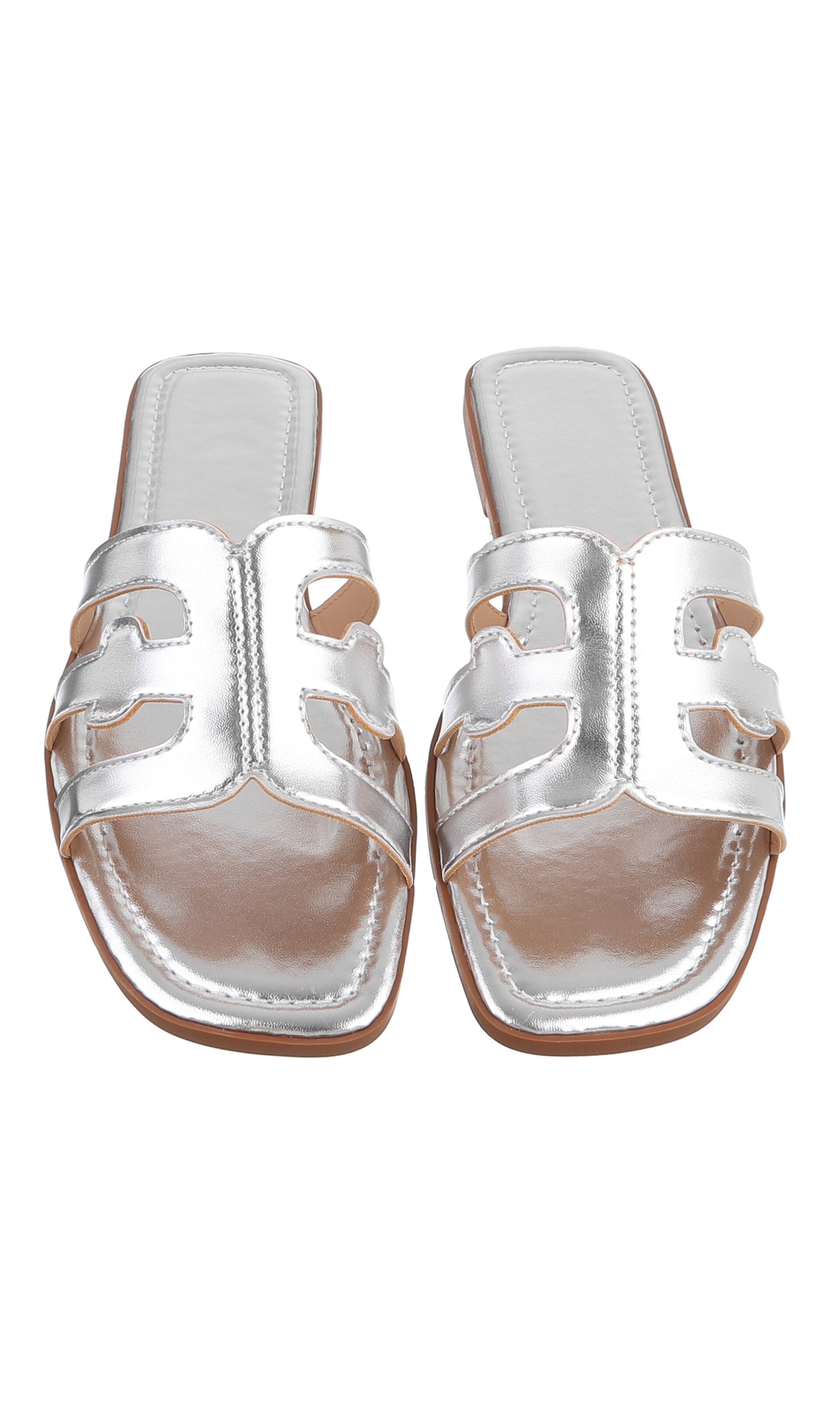 Ital-Design Pantolette in Silber