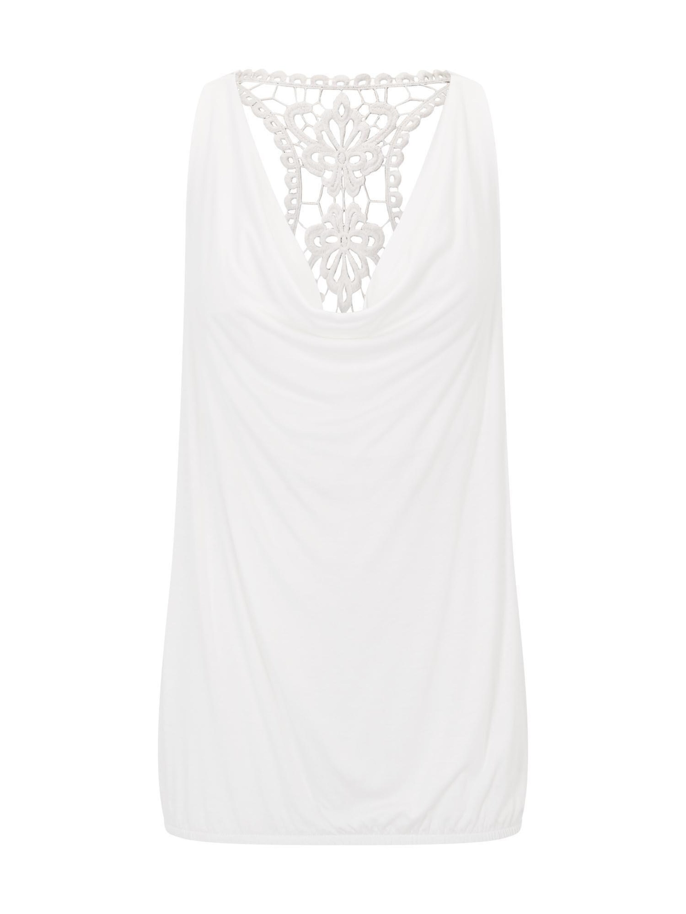 Top de la LASCANA pe alb: față