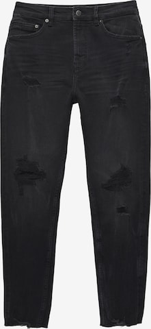 Pull&Bear Tapered Jeans in Black: front