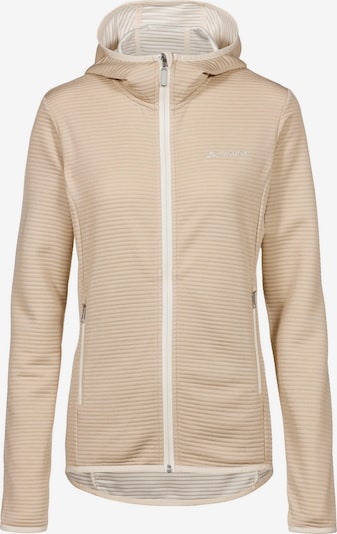 VAUDE Athletic Fleece Jacket 'Fano' in Beige / White, Item view