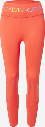 Pantaloni sport de la Calvin Klein Performance pe portocaliu: față