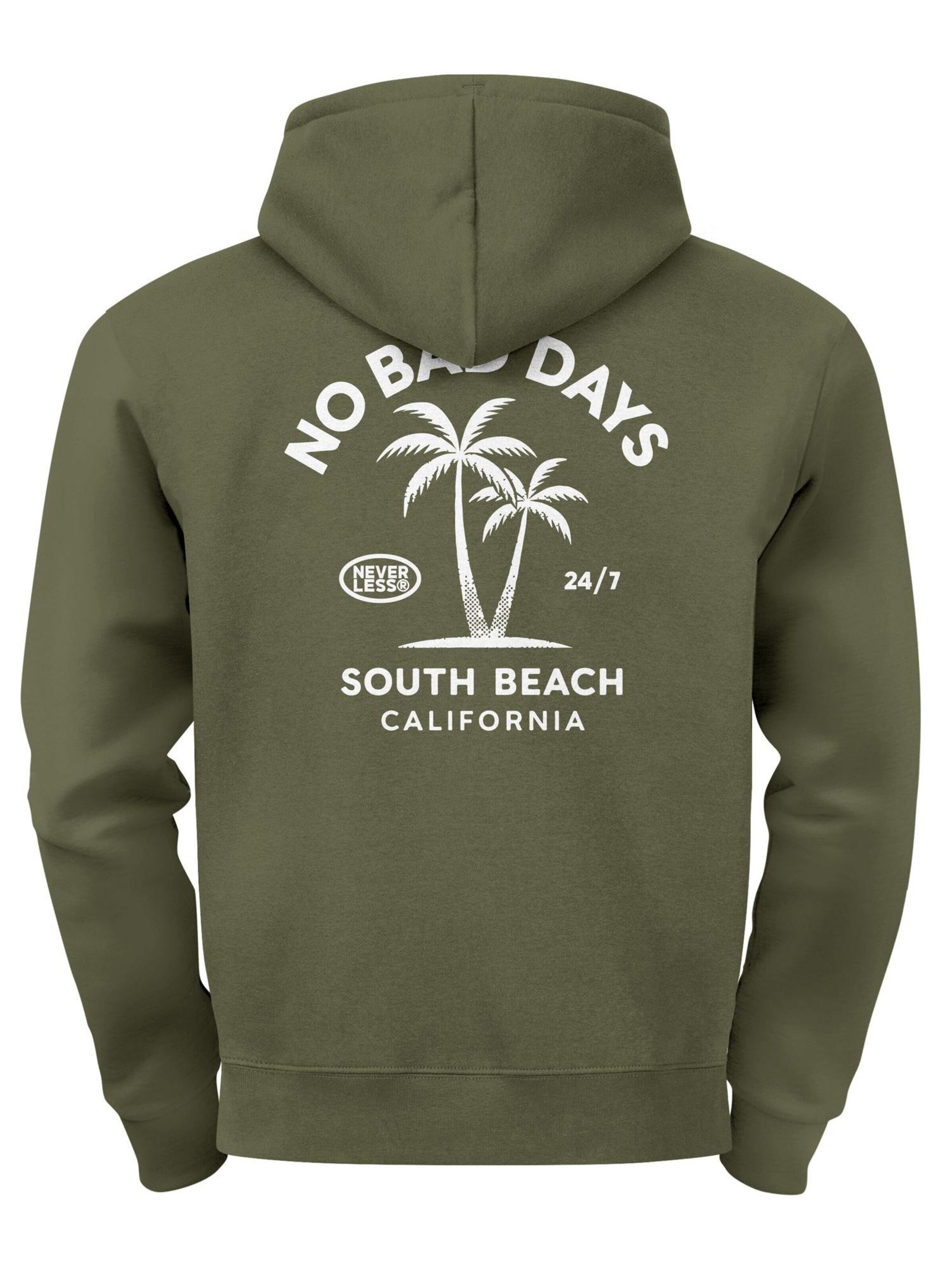 Neverless Sweatshirt 'No Bad Days'‌‌‌‌‌ in Grün
