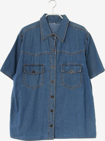 UNBEKANNT Button Up Shirt in M-L in Blue: front