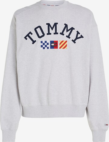 Sweat-shirt Tommy Jeans en gris : devant