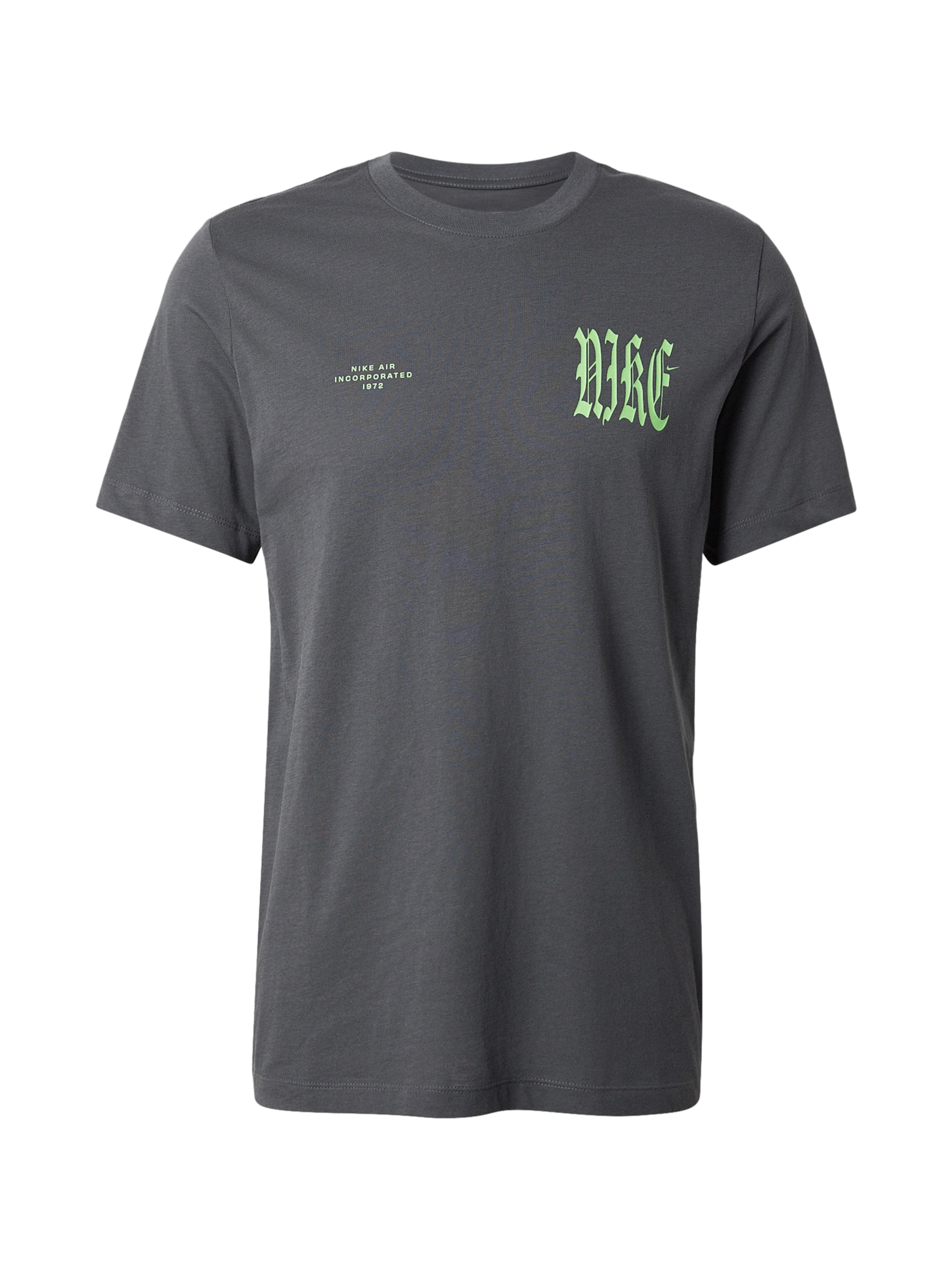 Nike Sportswear T-Shirt 'WE FLOAT' en anthracite / vert, Vue avec produit