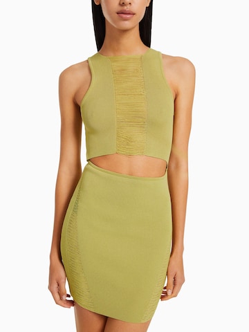 Bershka Knit dress in Green