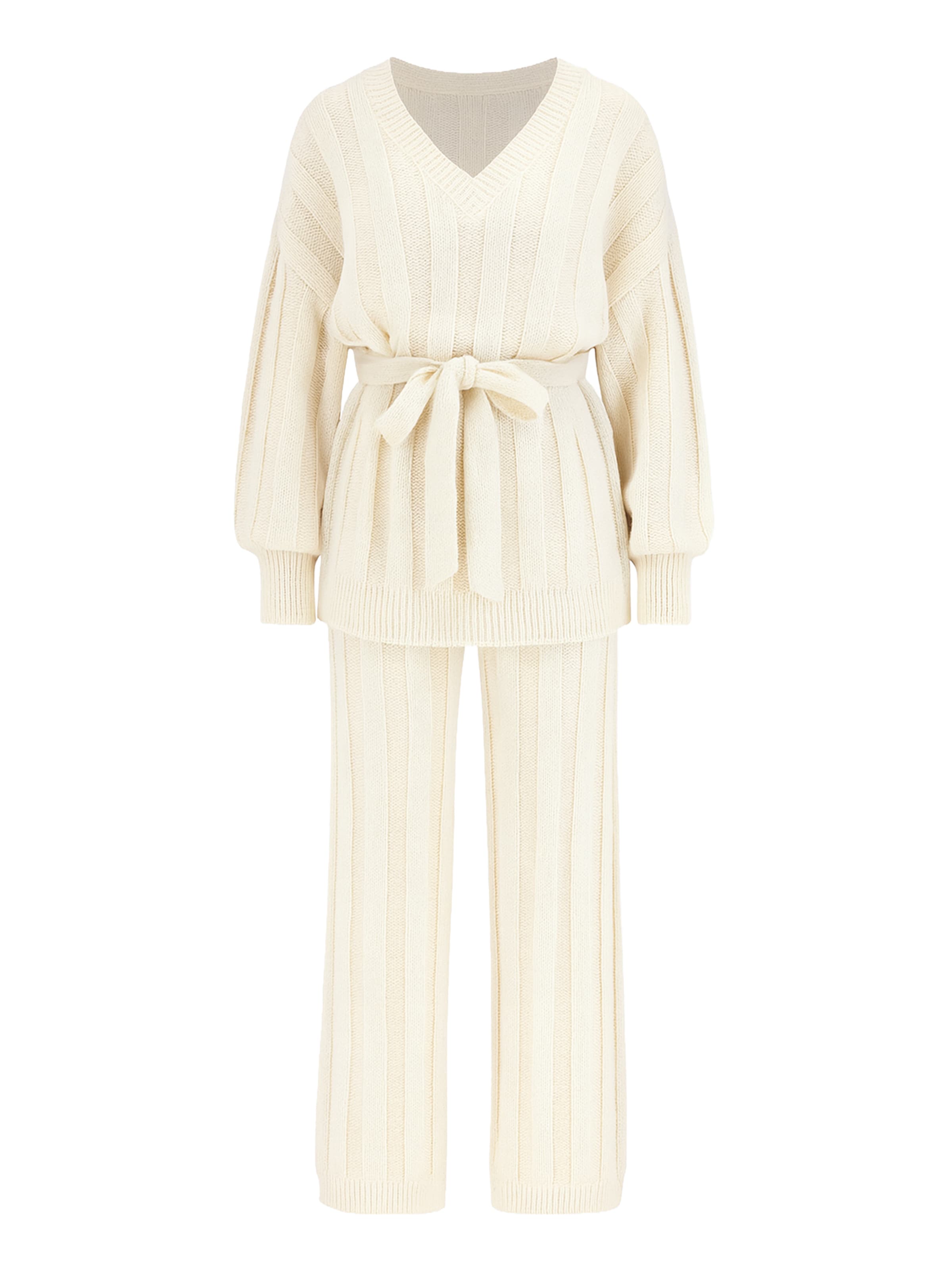 Elara Hausanzug in Weiß: Vorderseite