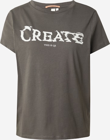 QS Shirt in Grau: Vorderseite