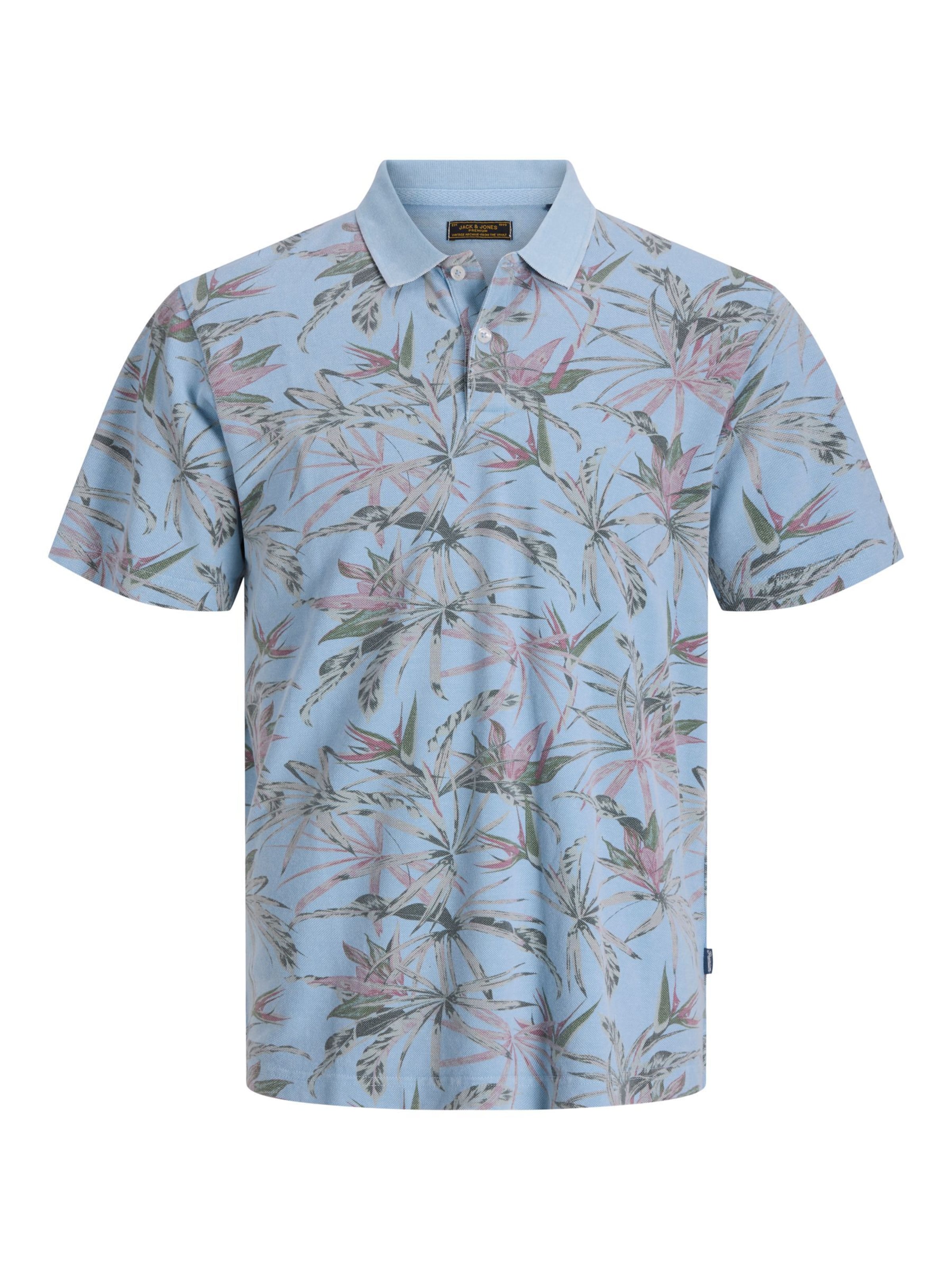 T-Shirt 'JPRBLUHawaii' Jack & Jones Premium en bleu : devant