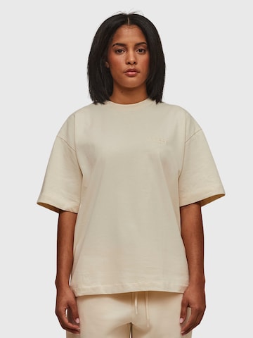 THE ODDS Shirt 'Loose T-Shirt / alphabet' in Beige