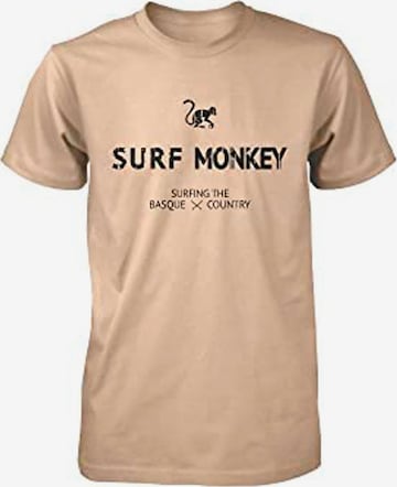 Surf Monkey Shirt in Beige: Vorderseite