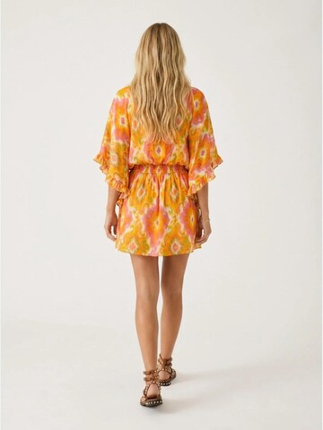 Miss June Jurk 'Mini Robe Mavis' in Oranje