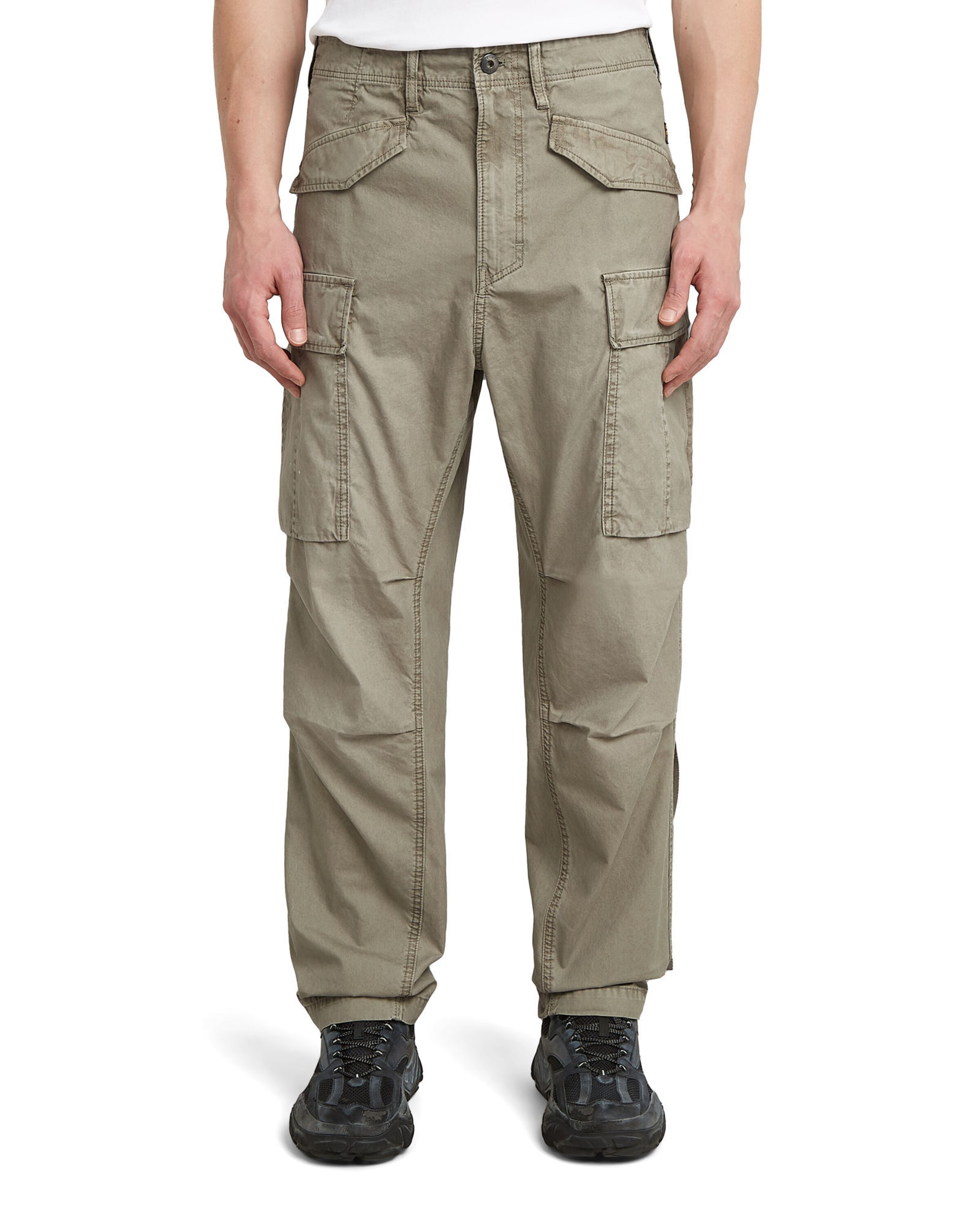 G-STAR Tapered Broek in Beige: voorkant