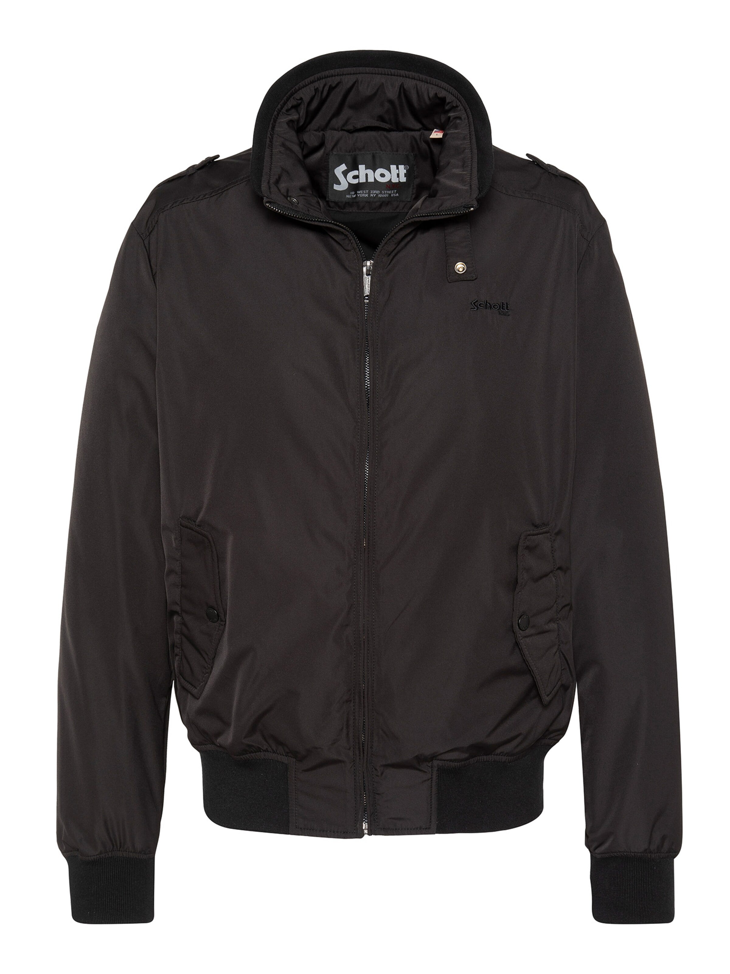 Veste mi-saison Schott NYC en noir : devant