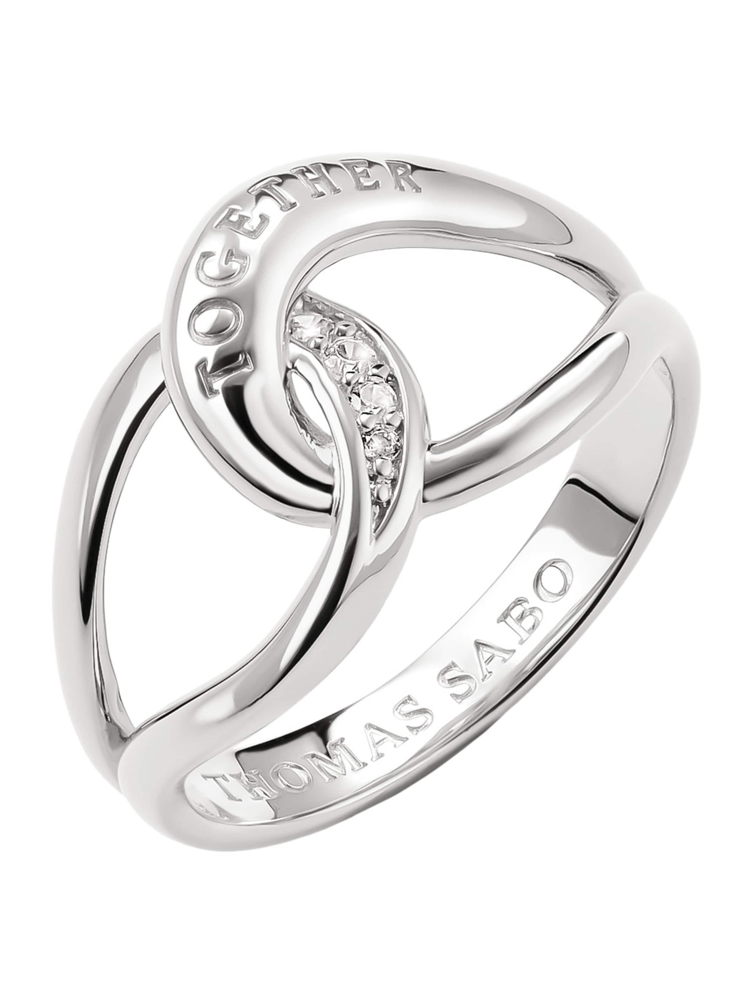 Thomas Sabo Ring Together mit weißem Zirkonia in Silber: Vorderseite