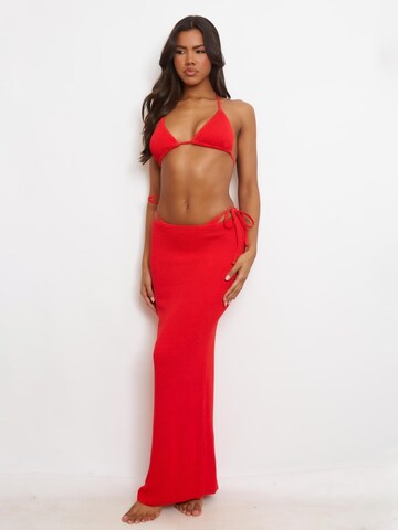 Moda Minx Rok 'Scrunch Long' in Rood