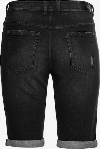 SHEEGO Slimfit Jeans in Zwart