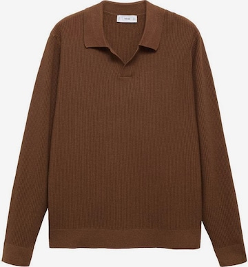 MANGO MAN Poloshirt 'Antiguas' in Braun: Vorderseite